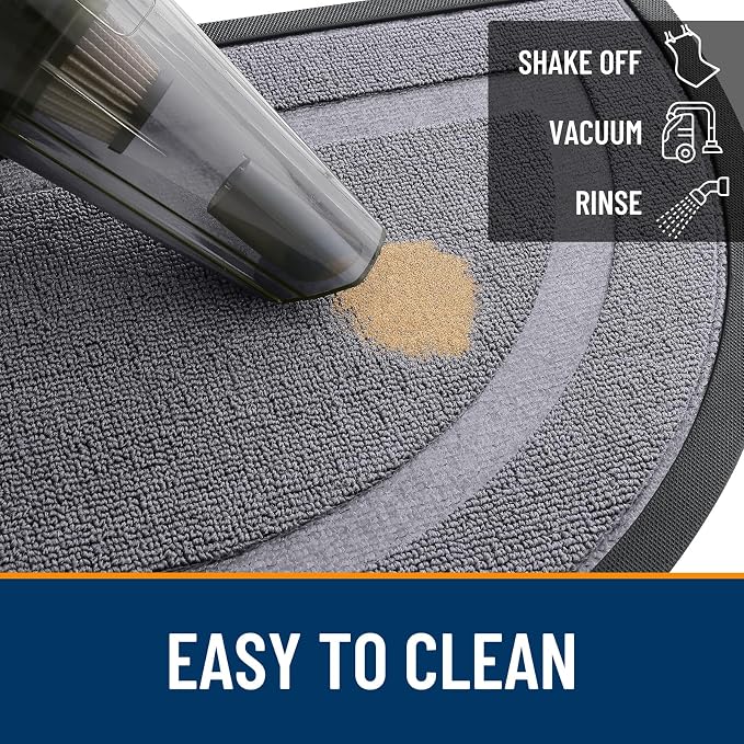 OLANLY Half Circle Front Door Mat Outside 71x23 All-Season Rubber Doormat | - Image 5