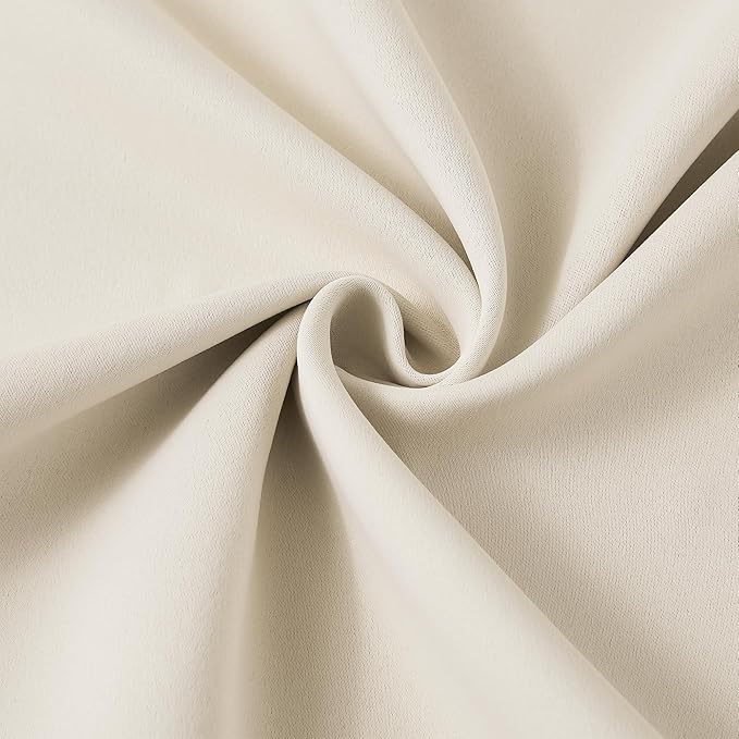 Pinch Pleated Cream Beige Curtains 120 Inches Long - Image 8