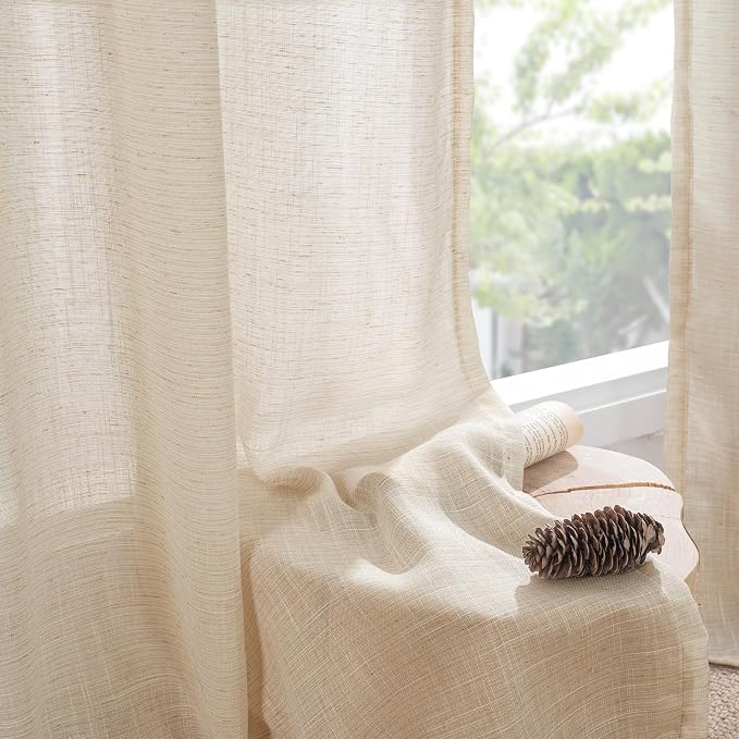 BGment Linen Curtains 98 Inches Long - Image 7