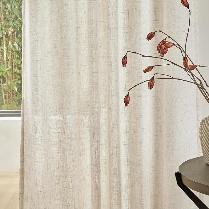 MYSKY HOME 90 Inches Long Linen Curtains - Image 4