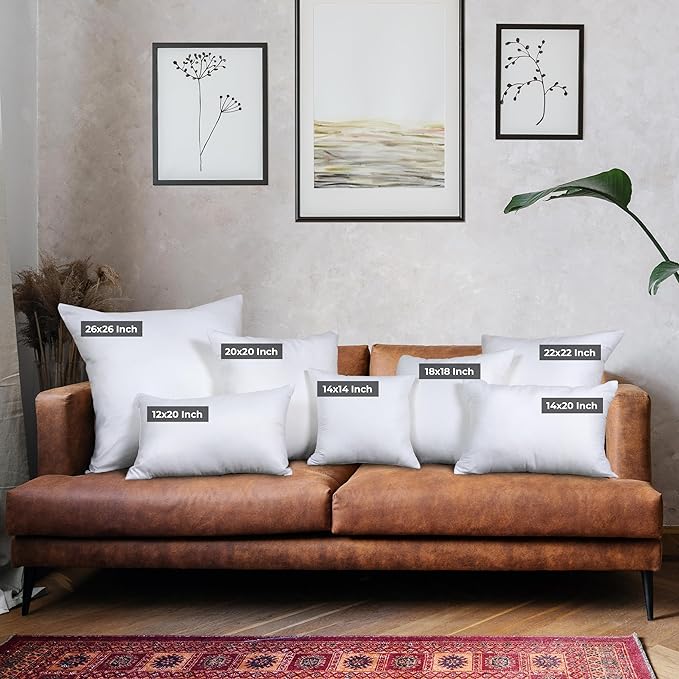 Utopia Bedding Throw Pillows, Decorative 26x26 Pillow Inserts - Image 2