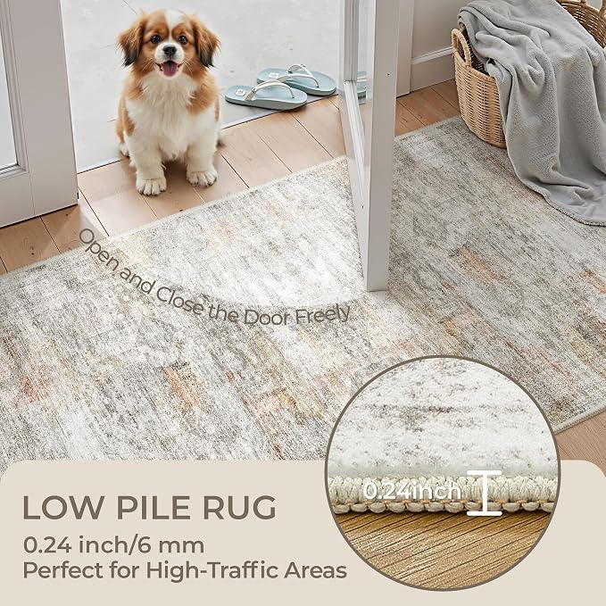 2x8 Runner Rug Non Slip, Washable Hallway Runner Rug, Nursery Room, Soft Runner - Image 6