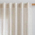 MYSKY HOME Linen Curtains for Sliding Glass Door, Back Tab Semi Sheer Curtain by MYSKYHOME