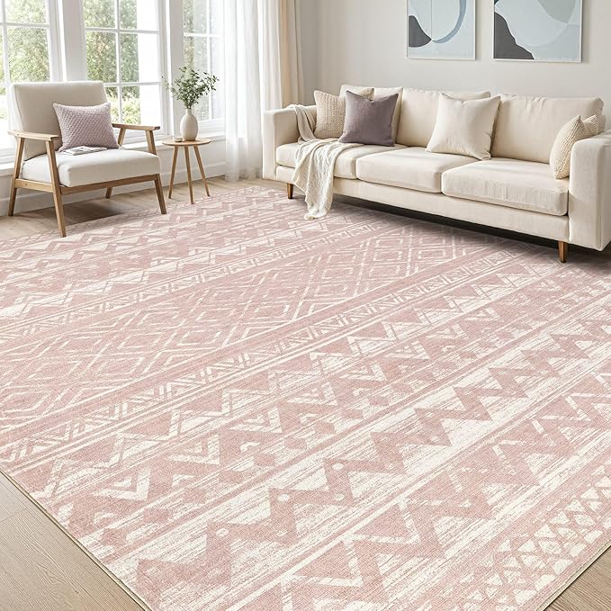 cotiled Boho 10x12 Area Rug for Living Room: Large Moroccan Washable Rug | by COTILED