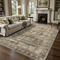 6x9 Area Rugs - Washable Vintage Retro Living Room Rug, Soft Ultra Thin Non by Yarooge