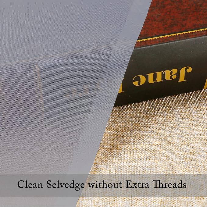 OWENIE Sheer Curtains Living Room 54 inches Long, Rod Pocket Curtain Sheers - Image 5