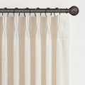 PleatedDrapes Small Linen Blend Ivory Birch Curtains 54 Inch Long 2 Panels Set by PleatedDrapes