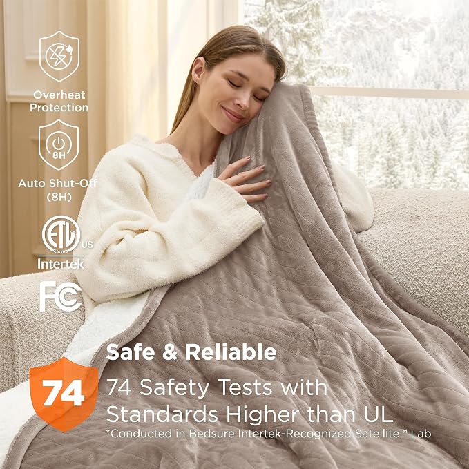 Bedsure Heated Blanket Twin Size, Soft Electric Blanket - Image 6