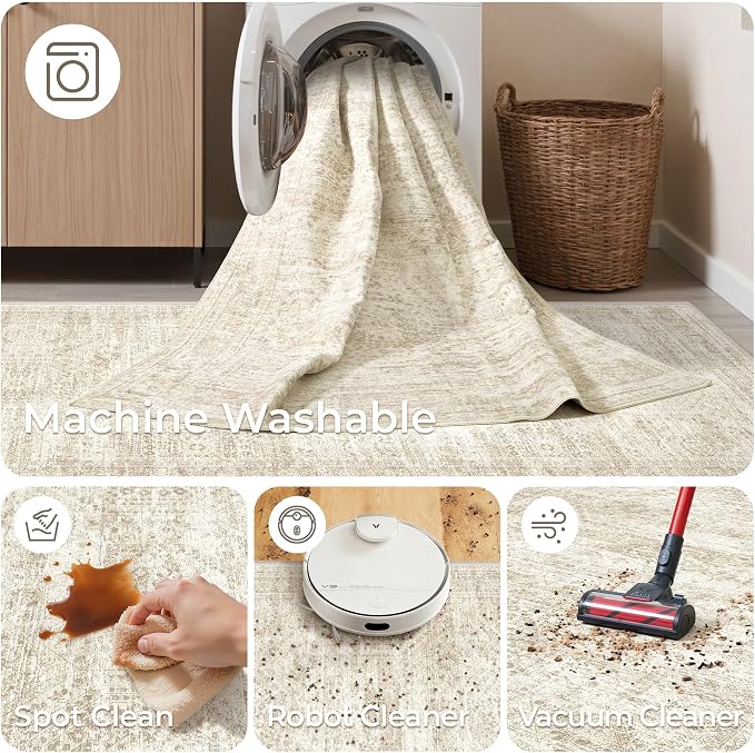 2x4 Rug Runners for Hallways Non Slip, Nursery Room, Soft Runner Rug, Stain - Image 8