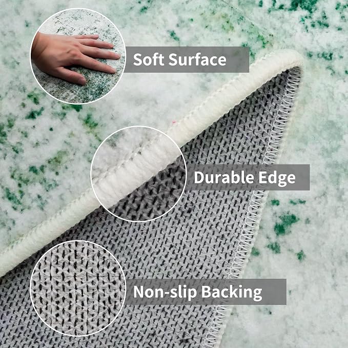 3x12 Washable Hallway Runner Rug: Non Slip Carpet Runners Easy-to-Clean - Image 5
