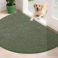 BEQHAUSE Dirt Trapper Door Mat 32" x 48" Half Circle Non Slip Rugs, Absorbent by BEQHAUSE