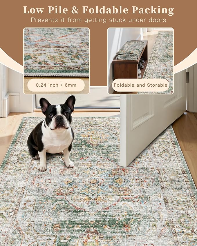 Madane Washable Runner Rugs 2x12 Long - Image 10