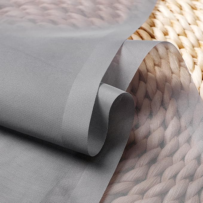 2 Panels Grey Sheer Valance - Image 4