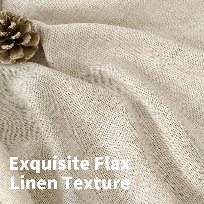 YoungsTex Linen Kitchen Window Curtains 40 Inch Length, Short Light Filtering - Image 6