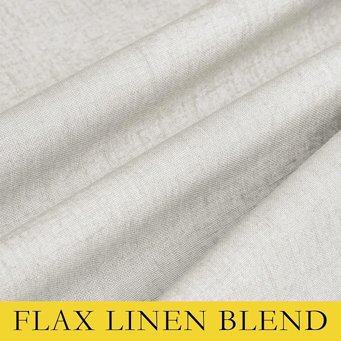 NICETOWN 100% Blackout Linen Texture Cold Blocking Curtains 84 inches Long - Image 8