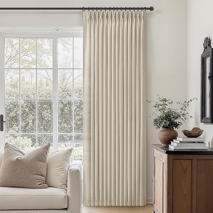 Extra Wide Linen Sheer Curtains 90 Inches Long 2 Panels Set - Image 6