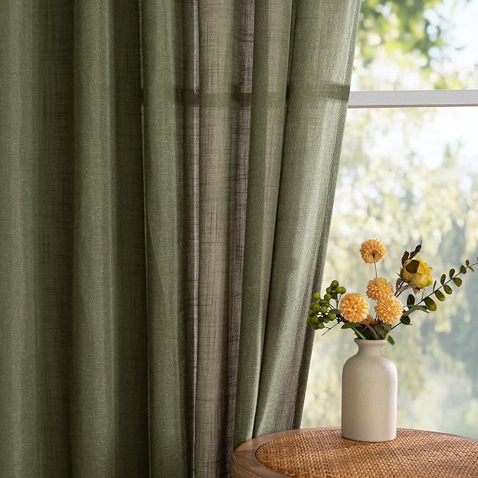 MYSKY HOME Extra Long Sheer Curtains Farmhouse, Sliding Door Curtain - Image 9