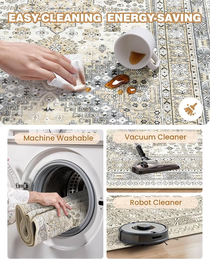 Kitchen Runner Rug Non Slip Washable Rugs 2.5x8, Carpet Runner - Image 8
