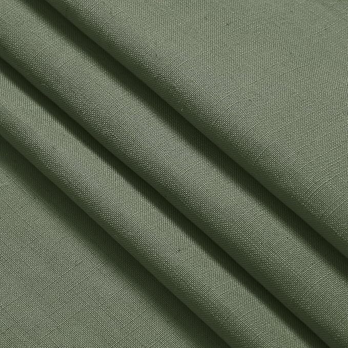 Olive Green Kitchen Cafe Curtains 45 Inch Length 2 Panel Set Back Tab Rod - Image 7