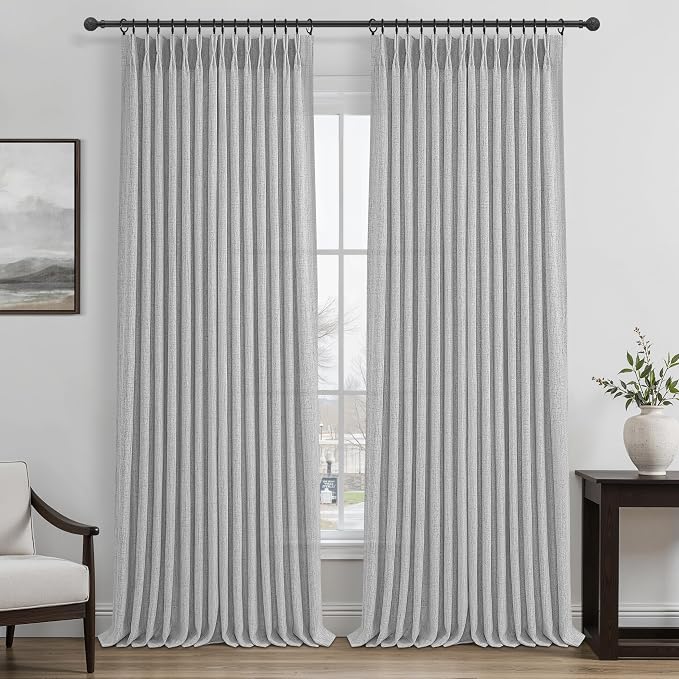 Pinch Pleat Extra Wide 70 Inch Curtains 96 Inches Long 2 Panels Set by PleatedDrapes