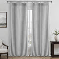 Extra Long 120 Inch Light Grey Thick Linen Curtains by PleatedDrapes