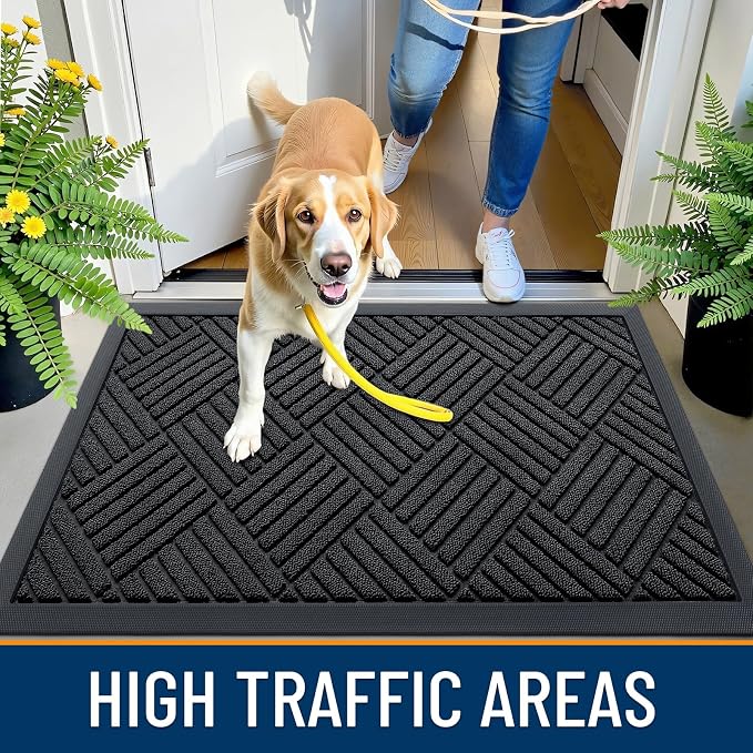 OLANLY Front Door Mat Outside Entrance 47x32, Waterproof Heavy-Duty Doormat | - Image 6