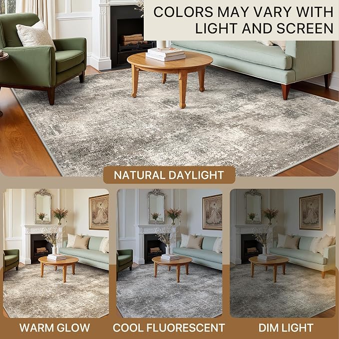 Area Rugs 8x10 for Living Room Bedroom, Modern Abstract Machine Washable Rug - Image 7