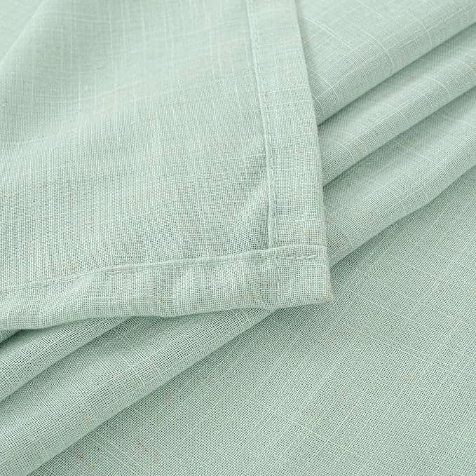 BGment Sage Green Linen Curtains 40 Inch Length - Image 8