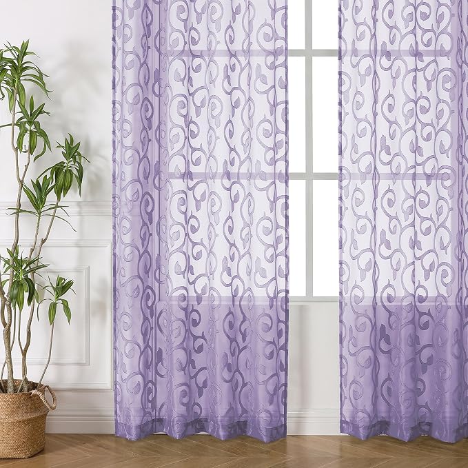 OWENIE Furman Sheer Curtains 72 inches Long - Image 6
