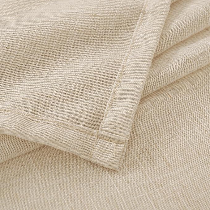BGment 30 Inch Linen Curtains, Small Drapes Natural Semi Sheer Lightweight - Image 9