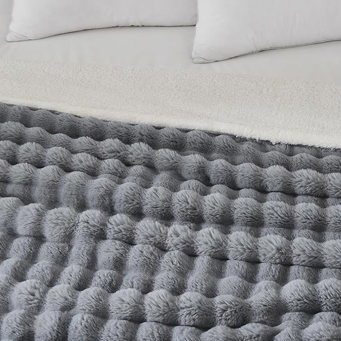 50x60 Inches Ultra-Soft Fuzzy Faux Fur Plush Throw Blanket - Image 4