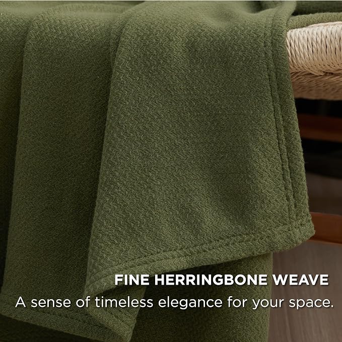 Bedsure GentleSoft 100% Cotton Large Throw Blanket - Image 3