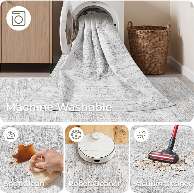 2x8 Runner Rug Non Slip, Washable Hallway Runner Rug, Nursery Room, Soft Runner - Image 8
