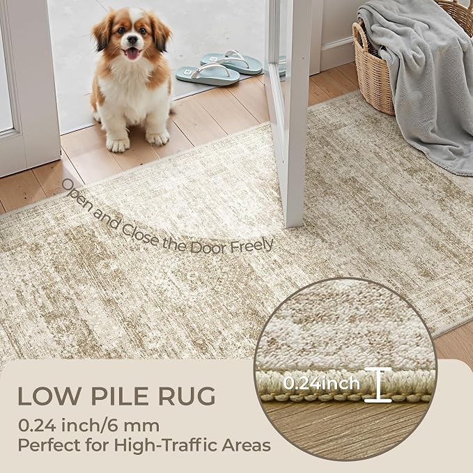 2x12 Runner Rug Non Slip, Washable Hallway Runner Rug, Laundry Room, Soft - Image 6
