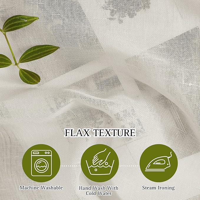NICETOWN Natural Linen Curtains - Image 4
