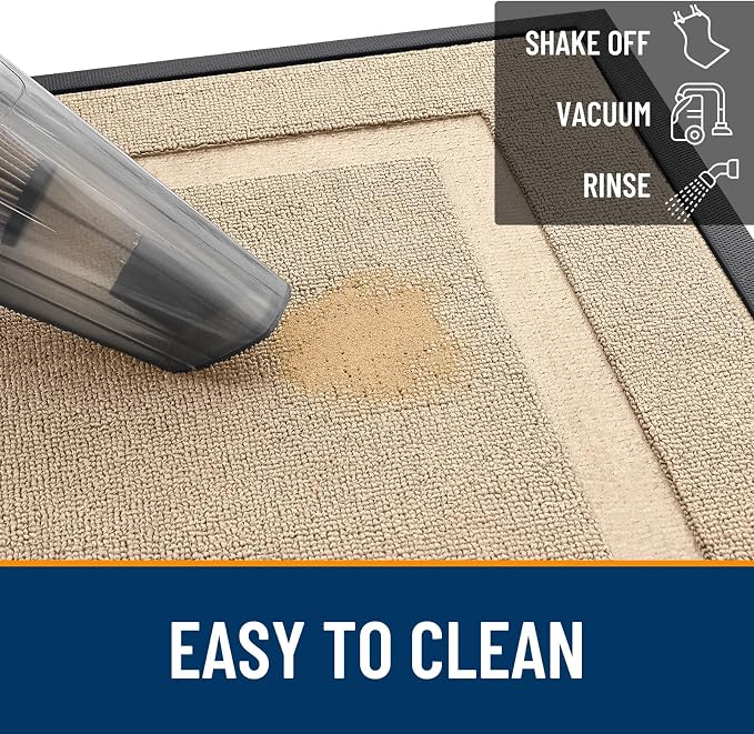 OLANLY Front Door Mat Outside 71x47, All-Season Heavy-Duty Rubber Doormat | - Image 5