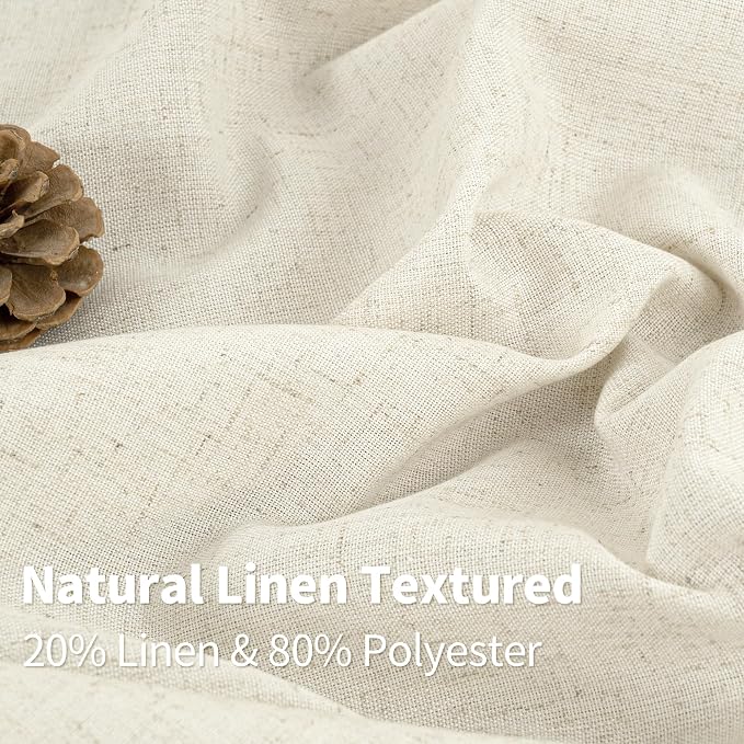 YoungsTex Extra Long Linen Curtains 95 Inch Length - Image 4