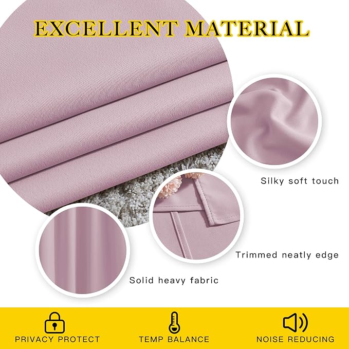 NICETOWN Room Darkening 78 inch Curtains - Image 4