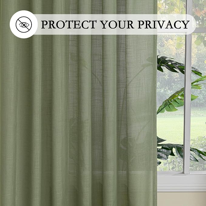 MYSKY HOME Patio Curtains for Sliding Door 90 inch Length 2 Panels Set - Image 6