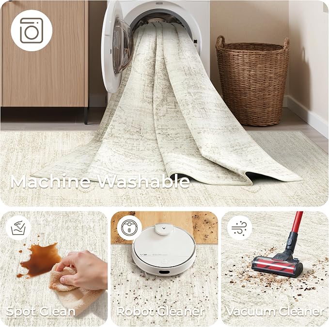 2x8 Runner Rug Non Slip, Washable Hallway Runner Rug, Nursery Room, Soft Runner - Image 8