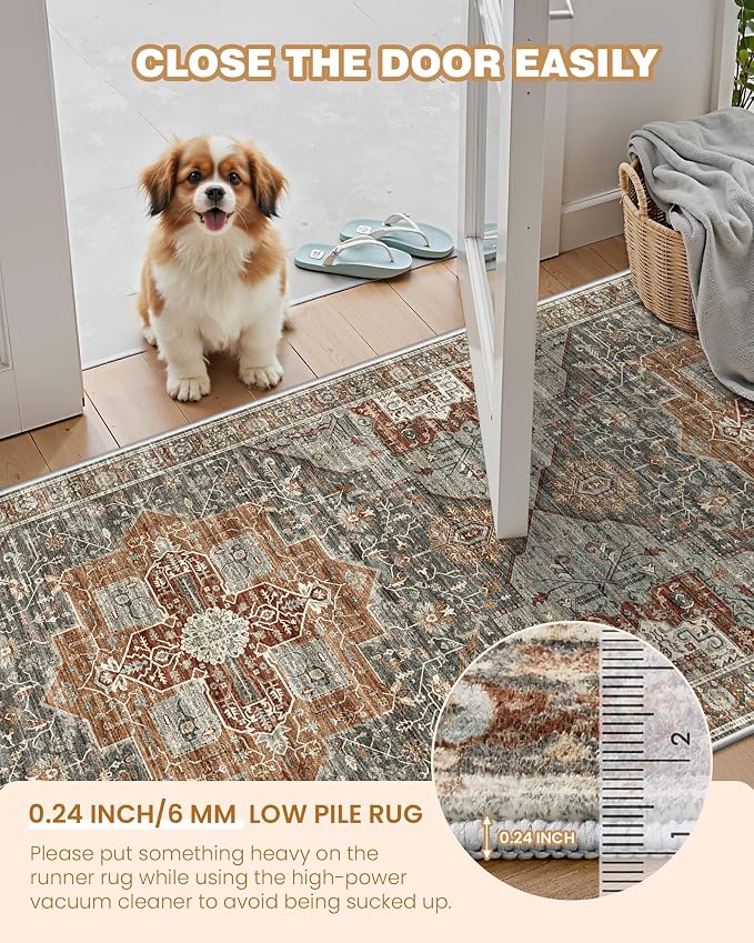Runner Rug 2x6, Non Slip Washable Rugs - Image 6