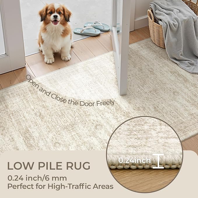 2x4 Rug Runners for Hallways Non Slip, Nursery Room, Soft Runner Rug, Stain - Image 6