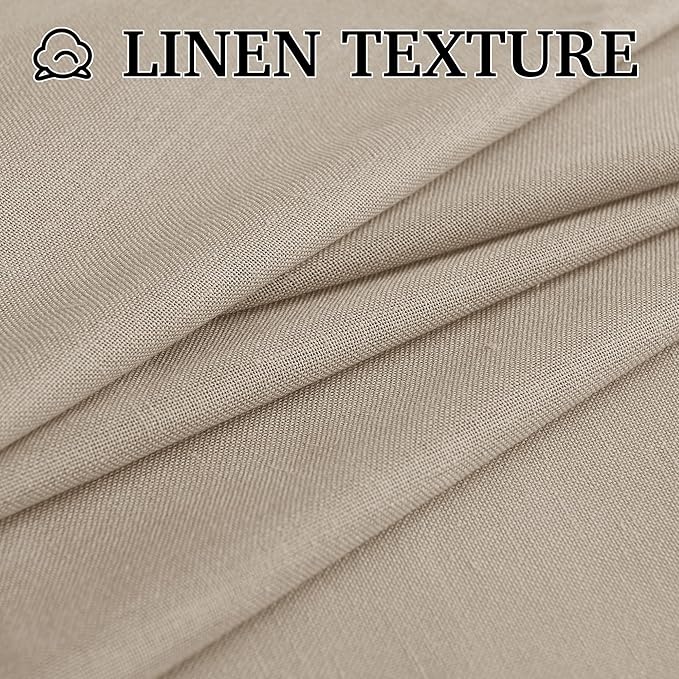 RYB HOME Farmhouse Boho Linen Sheer Curtains 90 inches Long - Image 6