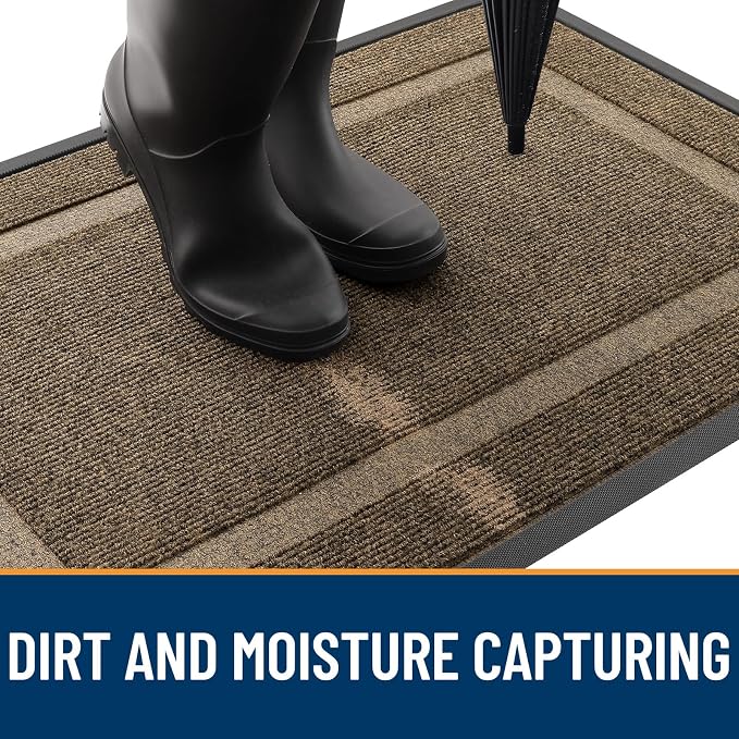 OLANLY Front Door Mat Outside 71x47, All-Season Heavy-Duty Rubber Doormat | - Image 5