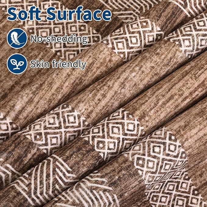 GarveeHome 2.5x8 Modern Bordered Runner Rug Soft Non Slip Washable Floor Carpet - Image 3