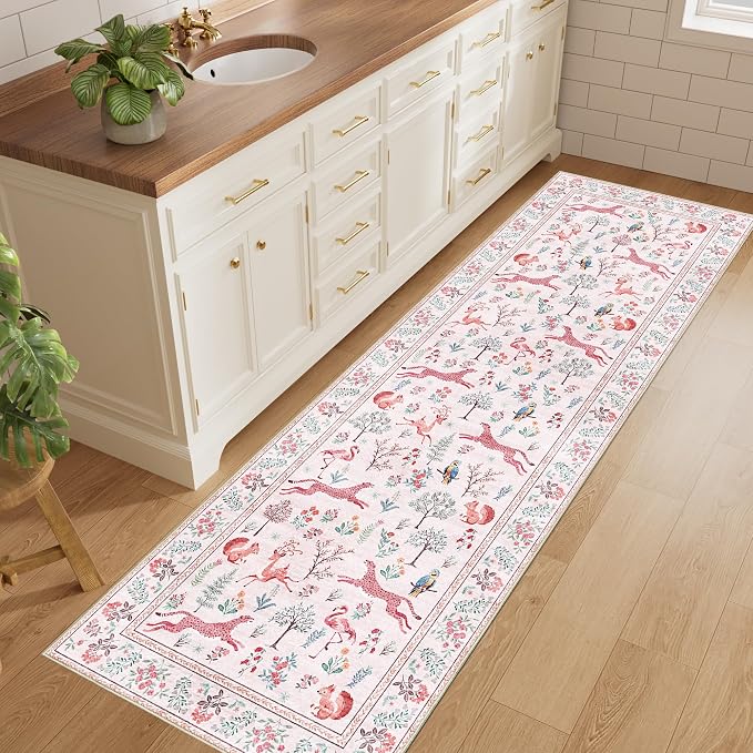 DUKINO 2x10 Kitchen Runner Rug, Soft Non Slip Animal Washable Rug, Non-Shedding - Image 3