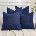 Set of 4 Soft Textured Decorative Throw Pillow Covers 18x18 Inch Cozy Farmhouse by Cozoomy