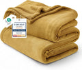 Bedsure GentleSoft Fleece Blankets King Size Gold Yellow by Unknown