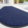 OLANLY Half Circle Front Door Mat 35x23, Waterproof Heavy-Duty Doormat | Blue by OLANLY