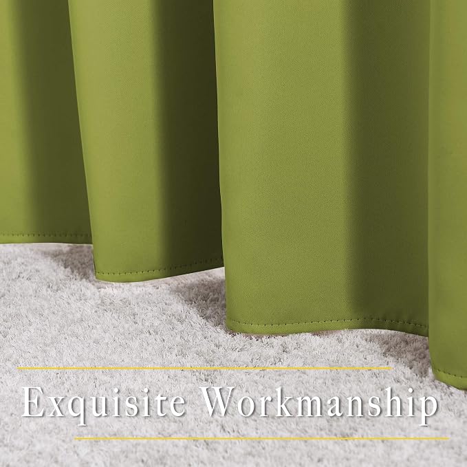 NICETOWN Fresh Green Draperies Curtain Panels - Image 6